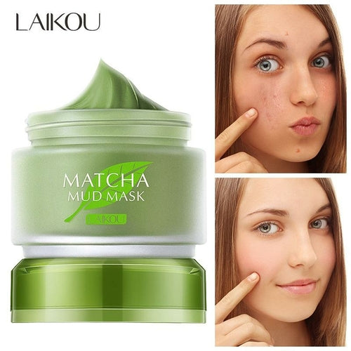 LAIKOU Matcha Mask Mud Facial Oil Control Cleansing Moisturizing Pore
